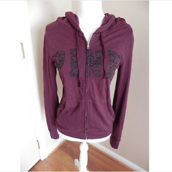 PINK Victoria's Secret Tops - vs pink burgundy full zip